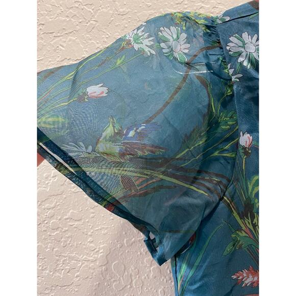 Anthropologie The Somerset Jumpsuit SILK Sz S Boho, Preppy, Party - Picture 6 of 11